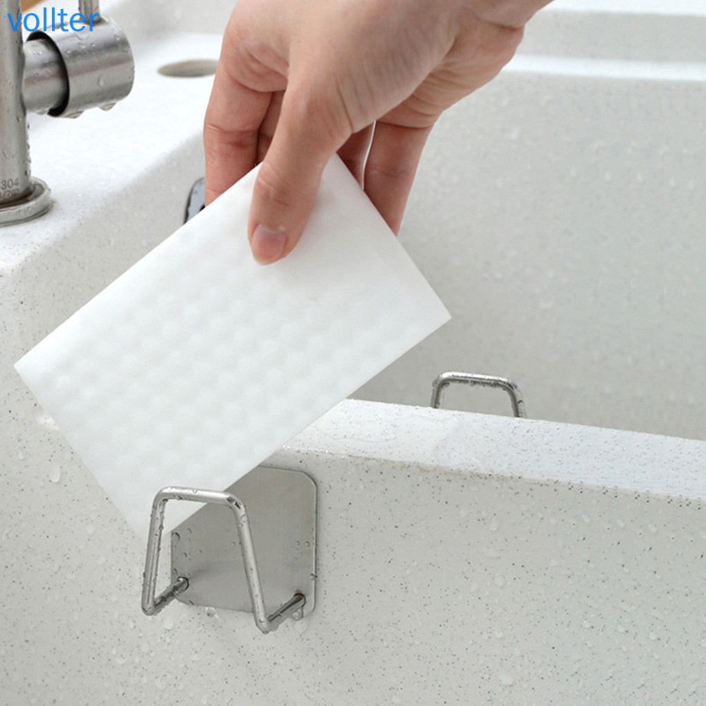 Giá Để Bọt Biển Rửa Chén Bằng Thép Không Gỉ Chống Thấm Nước Tiện Dụng