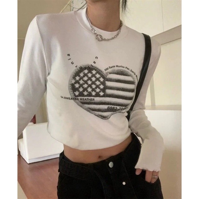 Áo Croptop Tay Dài Thiết Kế Ôm Sát Tôn Dáng COZOK