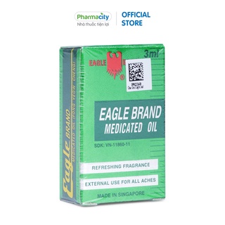 Dầu Eagle Brand gió xanh con ó Medicated Oil Chai 3ml