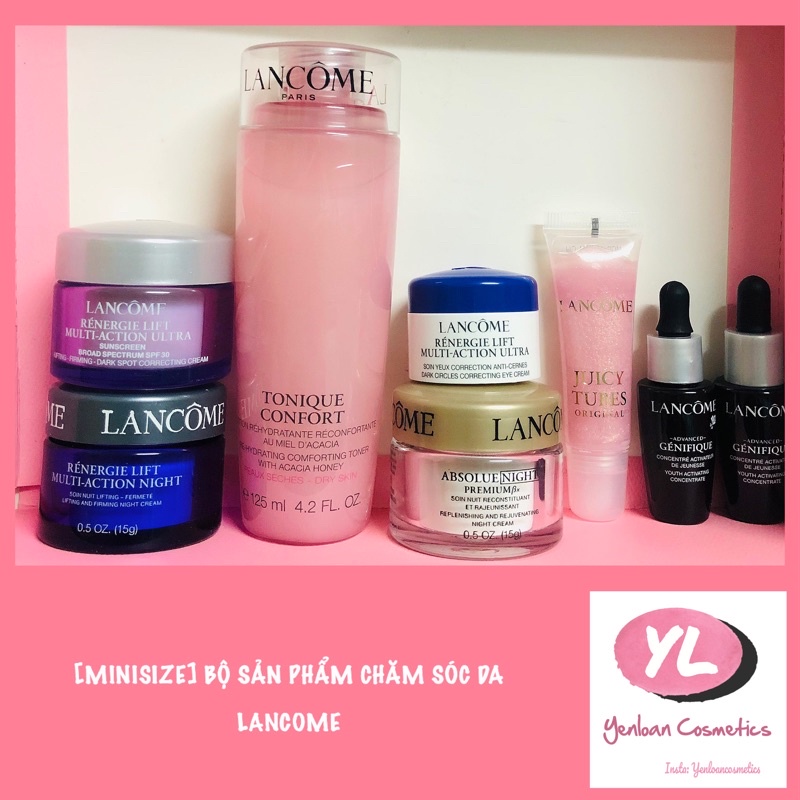 Set dưỡng da Lancome (Lancôme Tonique Confort, Absolue Night Premium, Renergie Lift Multi Action Night)