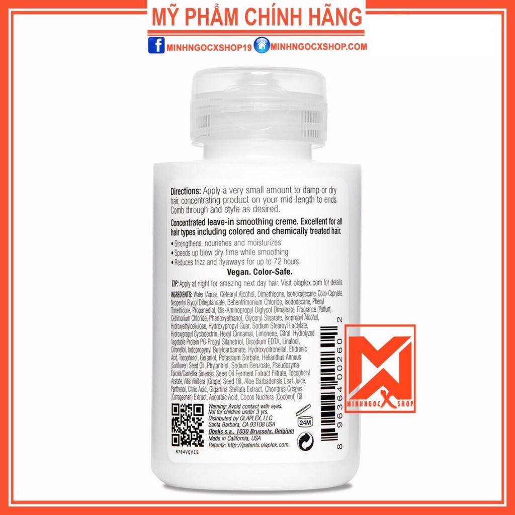 Kem xả khô OLAPLEX NO6 100ml chính hãng - OLAPLEX BOND SMOOTHER