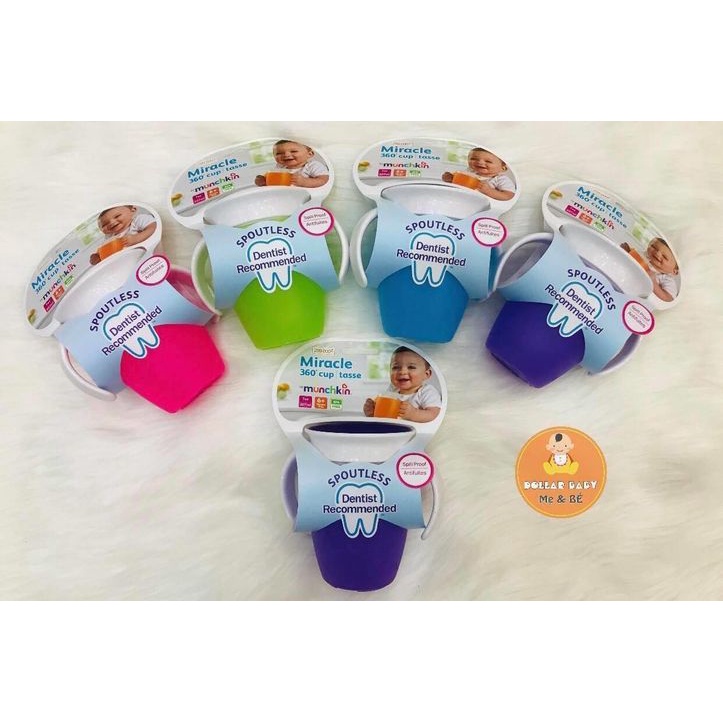 Cốc Tập Uống 360 Độ Chống Đổ Munchkin Có Nắp