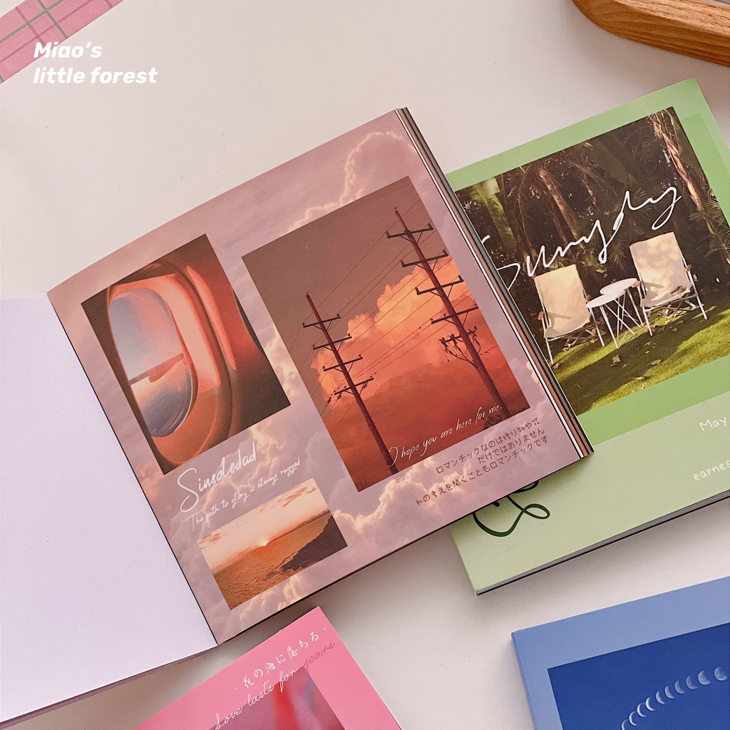 Tập sticker 50 tấm MIAO'S LITTLE FOREST bộ 50 hình dán ảnh phong cách aesthetic trang trí sổ tay bullet journal MST2208