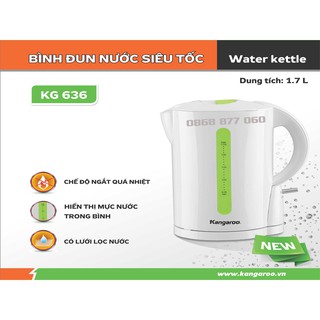 Ấm siêu tốc Kangaroo KG636 1.7L