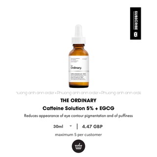 Tinh chất dưỡng mắt The Ordinary Caffeine Solution 5% + EGCG
