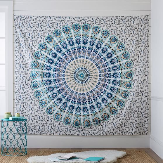 Thảm vải treo tường decor hình phong cách mandala mẫu 10