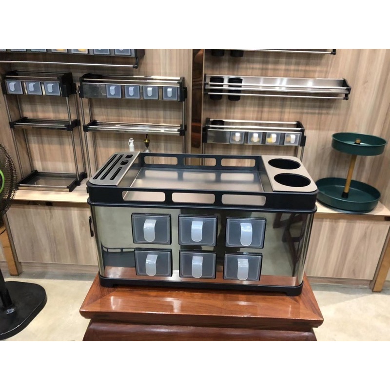 ✅KỆ INOX ĐỂ GIAO KÉO GIA VỊ CAO CẤP💥FREESHIP💥💫