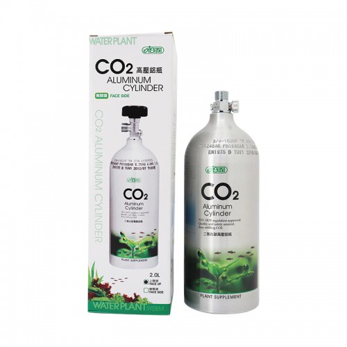 Bình Co2 Nhôm Ista cao cấp 1L, 2L, 3L VAN NGANG | ISTA Co2 Aluminum Cylinder