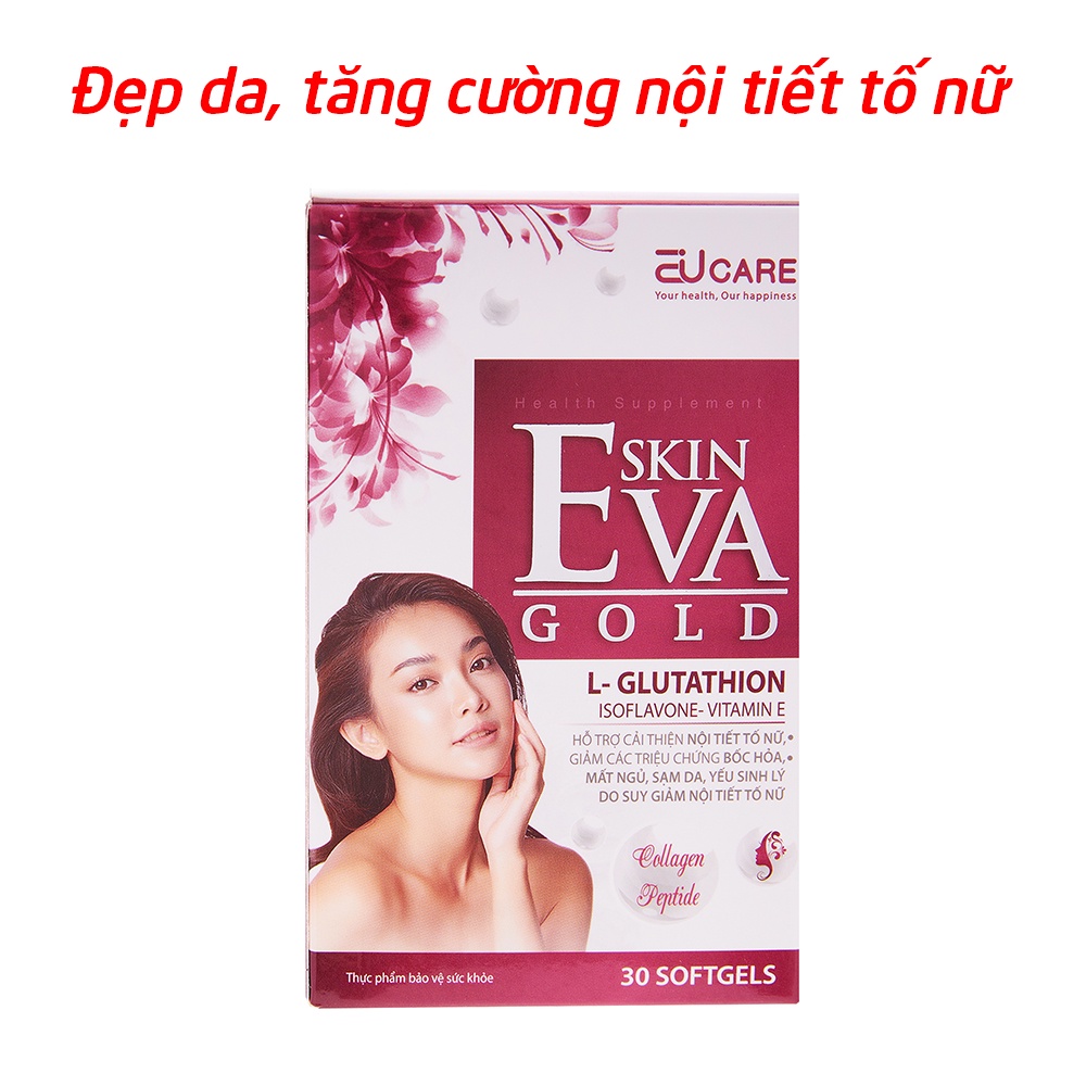 Viên uống tăng nội tiết tố nữ Skin Eva Gold EUCARE giảm nám sạm da, khô da, khô hạn - 30 viên | BigBuy360 - bigbuy360.vn