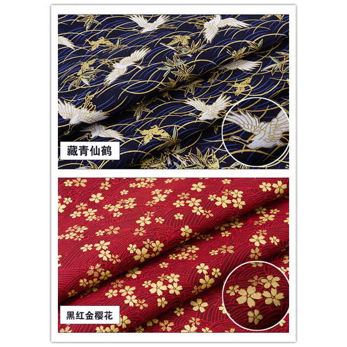 Cuộn Vải satin 100% cotton 50 * 150cm Phong Cách Nhật Bản