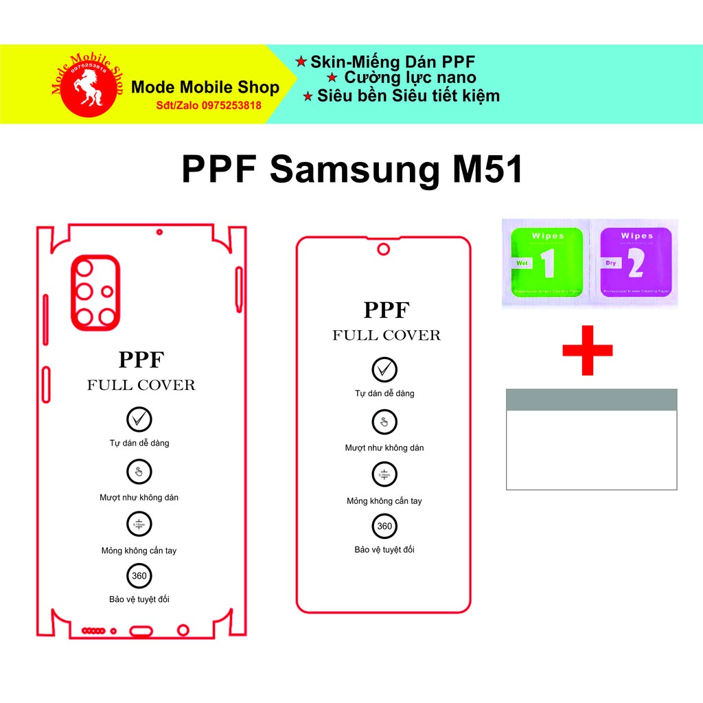 Miếng dán ppf Samsung M51 bảo vệ tuyệt đối điện thoại