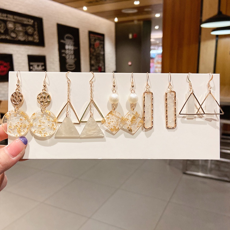 12 pcs Bông Tai Hình Hoa Đính Ngọc Trai Nhân Tạo Phong Cách Hàn Quốc Thời Trang bông tai nữ bông tai kẹp bông bông tai bạc nữ bông tai ngọc trai tai bạc