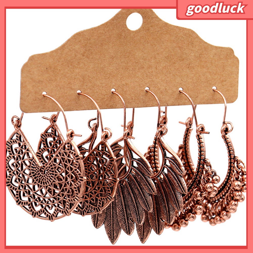 Bộ 3 đôi bông tai phong cách Boho dành cho nữ