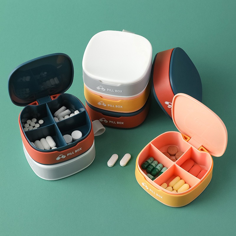 Hộp đựng thuốc mini có nhiều ngăn tiện lợi khi mang theo hủ bảo quản thuốc