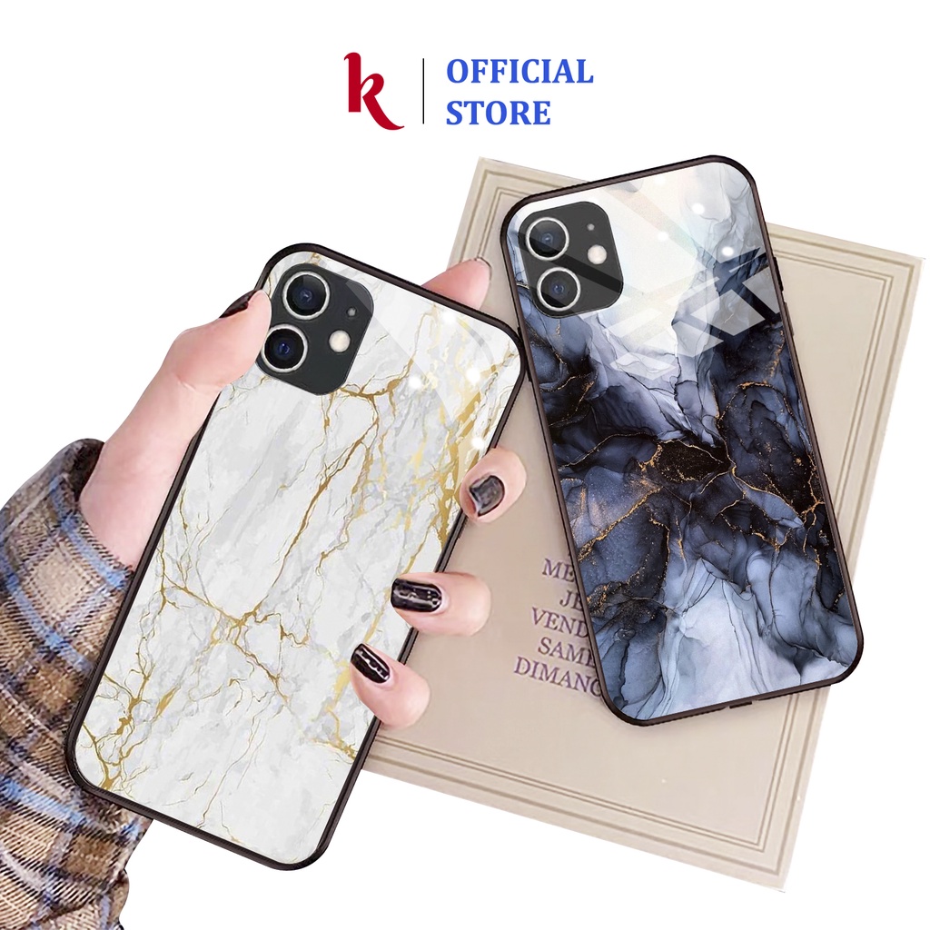 Ốp lưng iphone kính vân đá P1 case 14plus 14 pro max 13 12 promax 11 mini 6 6s 7 8 plus x xr xs Se