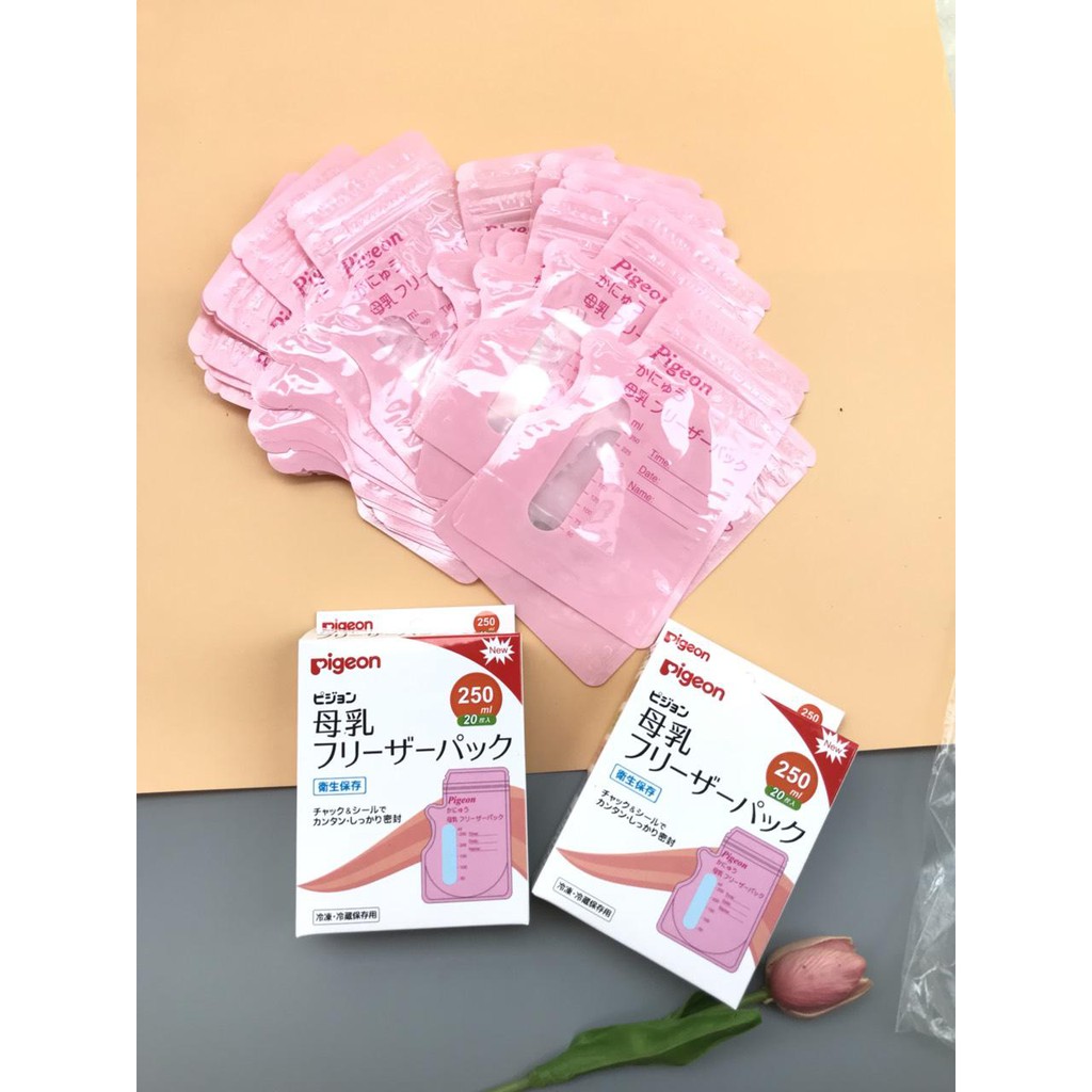 🎁️🎈Mua Là Có Quà🎁️🎈Combo 10 Túi Trữ Sữa Pigeon Cao Cấp 250ML🎁️🎈