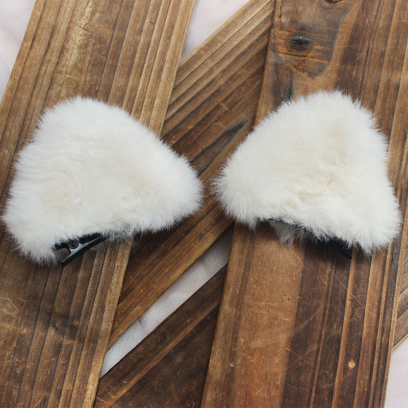 Kẹp Tóc Hình Mèo Phối Lông Nhung Ngọt Ngào Cho Nữ