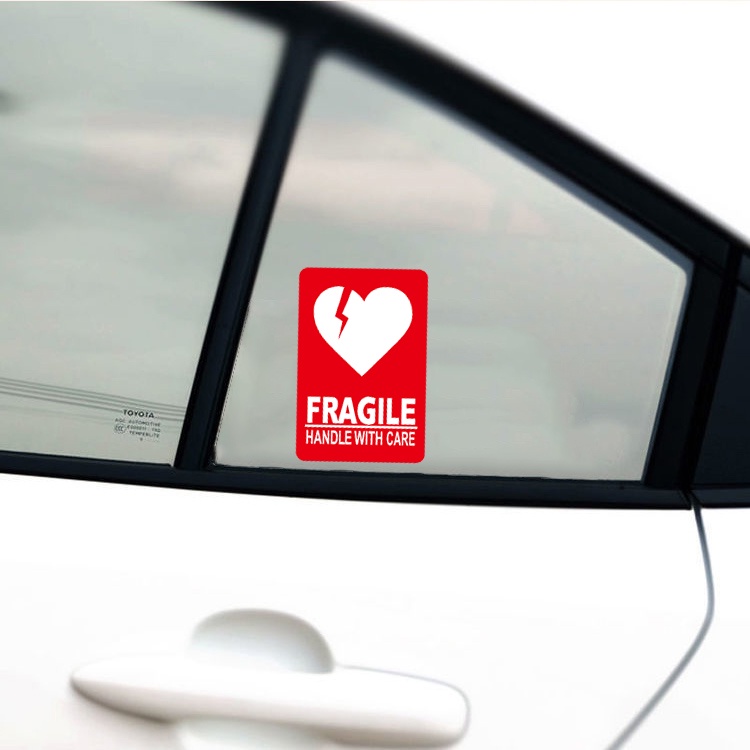 &quot;FRAGILE&quot; Hình dán cảnh báo &quot;XỬ LÝ VỚI CHĂM SÓC&quot; Decal phản quang Xe mô tô xe máy xe đạp Vỏ trầy xước Đề can dán