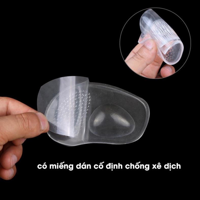 2 Miếng lót giày nữ silicon nửa bàn, mềm mại, êm ái, có sẵn keo - hickies lacing system