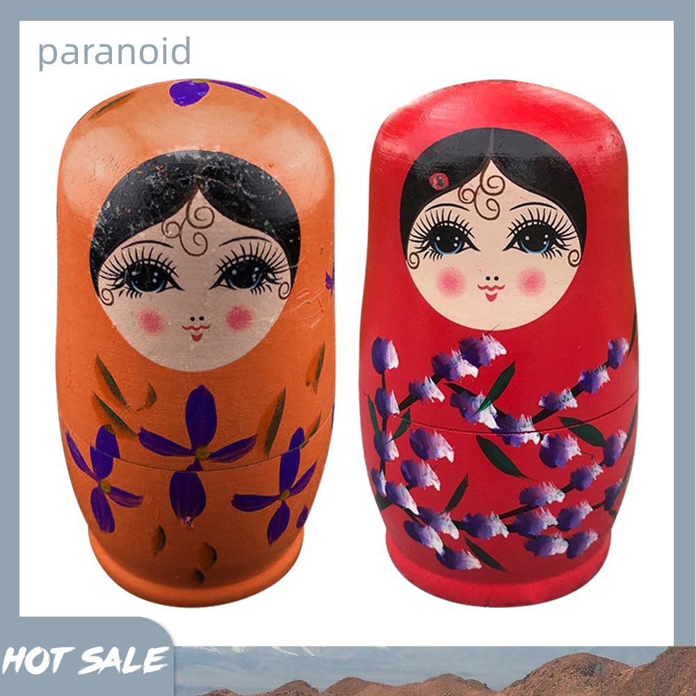 Búp Bê Nga Matryoshka Bằng Gỗ 5 Lớp Nhiều Màu Sắc