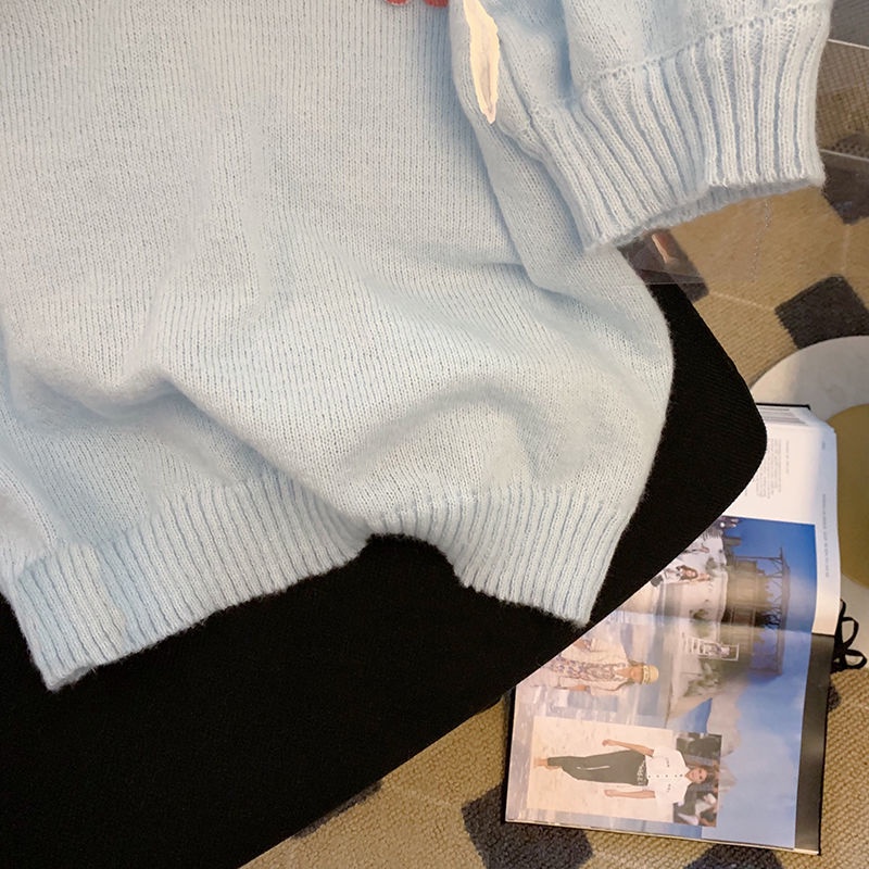 Áo Len Tay Ngắn Cổ Chữ v Thời Trang Mùa Hè Mới Dành Cho Nữ