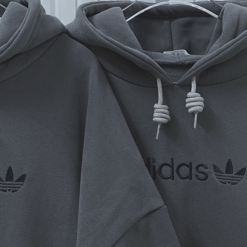 Áo hoodie form rộng vải nỉ Ngoại Thêu Adi Unisex