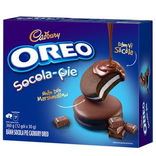 Bánh OREO Sôcôla Pie Cadbury Nhân Dẻo Marshmallow 360g (12gói x 30g)