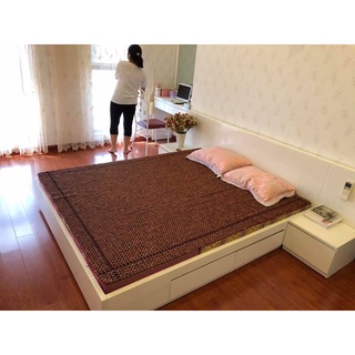 Chiếu Hạt Gỗ Hương Đỏ Cao Cấp Hạt 1.2cm ( video , hình thật )