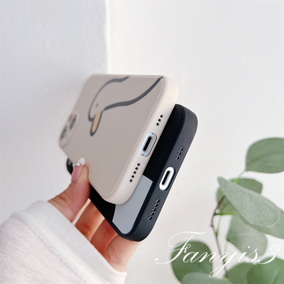 Ốp Điện Thoại Mềm Hình Vịt Vui Nhộn Cho iPhone 14 13 12 11 Pro Max X XR Xs Max 7 8 Plus SE 2020