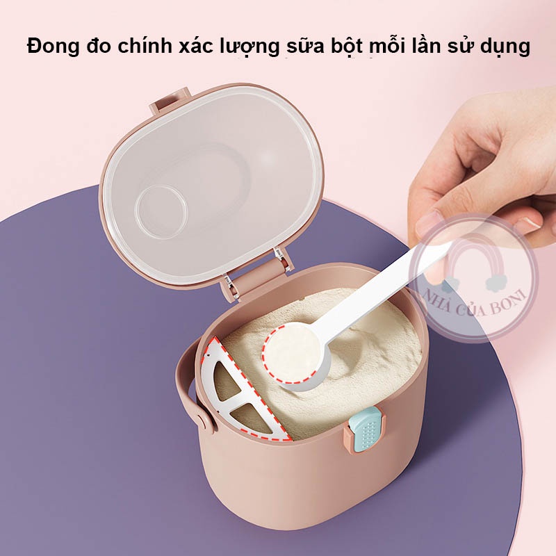 Hộp Đựng Sữa Bột Đồ Ăn Dặm Cho Bé Tiện Lợi Mang Ra Ngoài