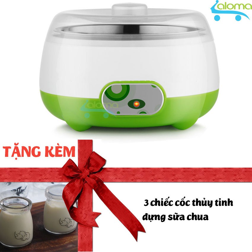 Máy làm sữa chua mini lồng inox Yogurt Maker PA-102 tặng 3 cốc thủy tinh