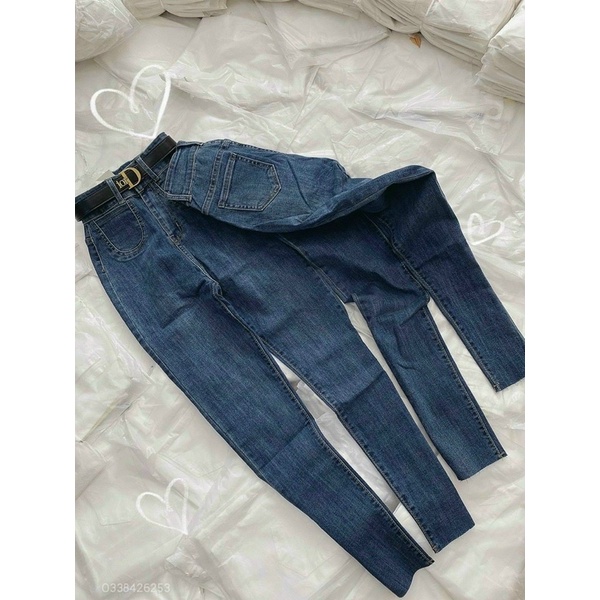 Quần jeans 2 nút túi nhỏ ôm body lưng siêu cao K04- JZ0T