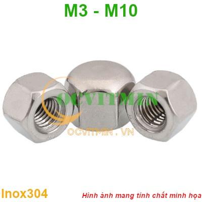 UNA#I - Đai Ốc Hình Nắp M3 M4 M5 M6 M8 M10 Inox 304