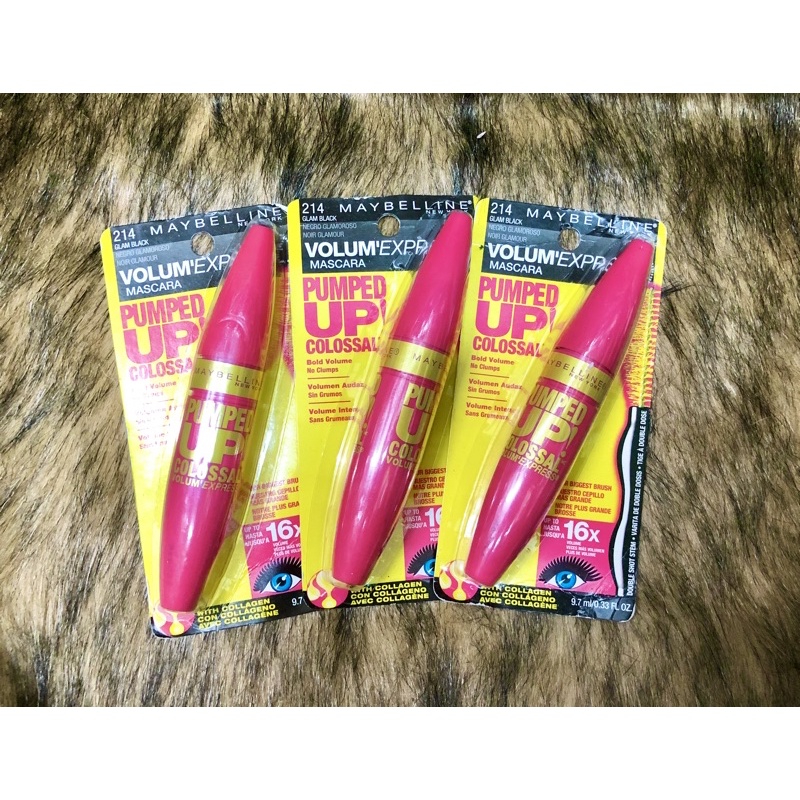 Mascara Maybelline Pumped Up Colossal màu hồng