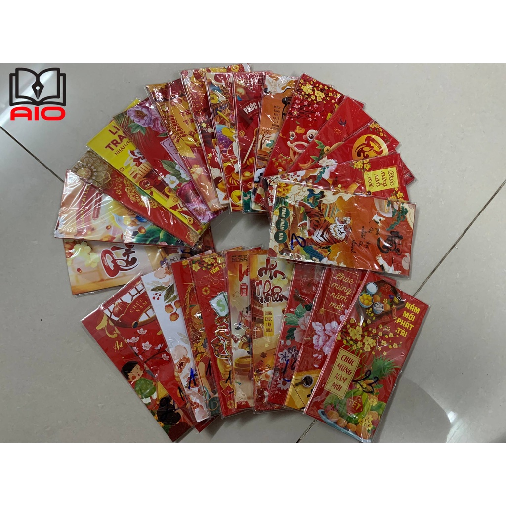 Bao Lì Xì Tết 2022 - Bao Lì Xì giá rẻ màu đỏ đẹp Con Hổ hoạt hình nhâm dần dễ thương truyền thống Việt - BAOLIXITET2022