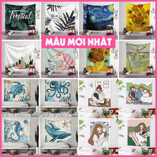 [MẪU MỚI 2021] Vải treo tường decor trang trí phòng ngủ, Phông nền trang trí livestream sống ảo, Thảm treo tường