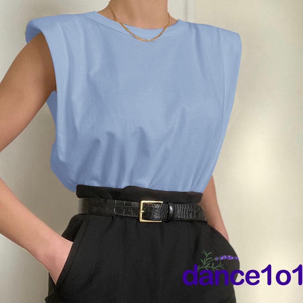 Áo Nữ Không Tay Cổ Tròn Thời Trang Cá Tính | BigBuy360 - bigbuy360.vn