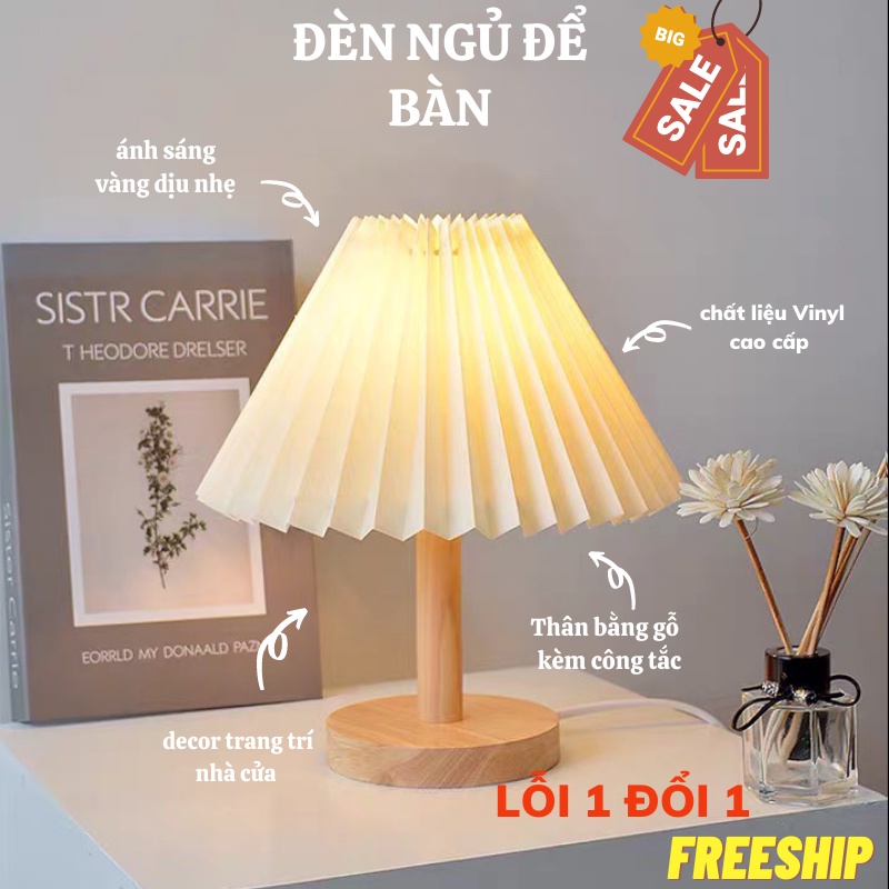 Đèn Ngủ Để Bàn Đèn Ngủ Hình Nấm Để Đầu Giường Phong Cách Hàn Quốc Đèn Led Akio