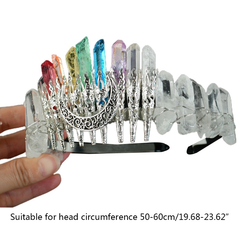 Băng Đô Cài Tóc Hình Vương Miện Đính Pha Lê Phong Cách Vintage Dành Cho Cô Dâu