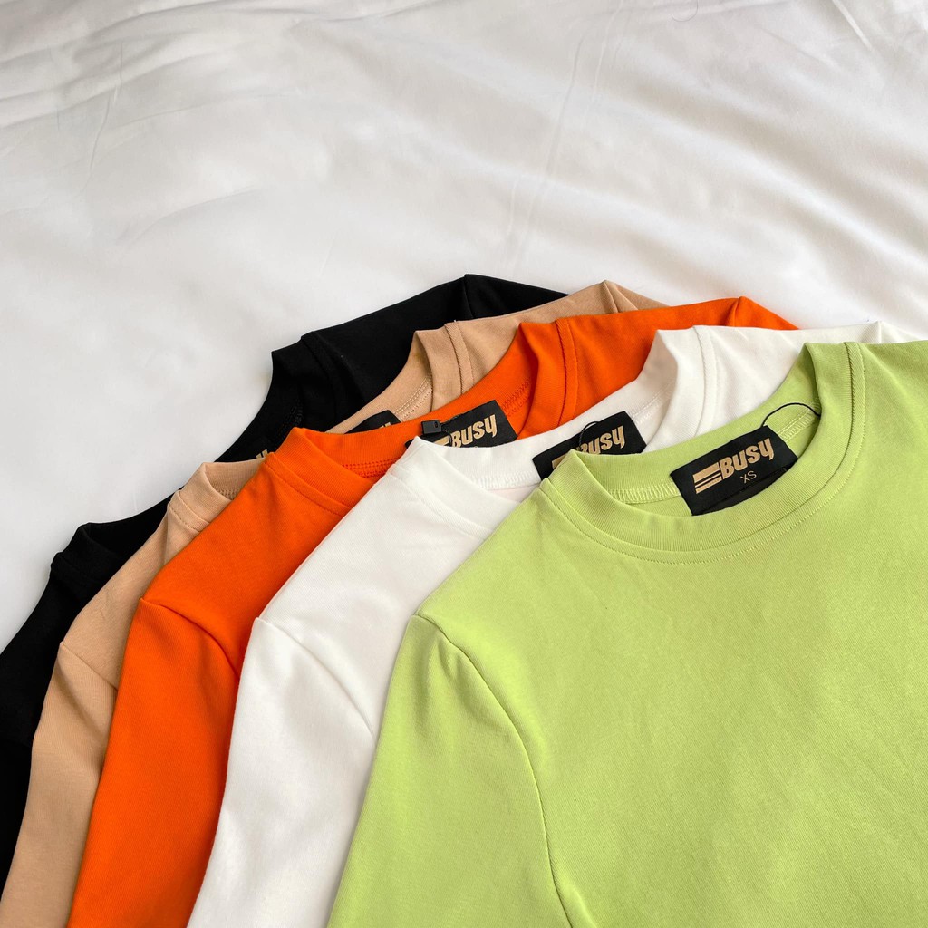 [Mã WABRH11 giảm 10% đơn 99K] Áo Ngắn Tay Cổ Bo Bodysuit Nữ Busy Thun Zip Co Giãn Ôm Sát NT6B | BigBuy360 - bigbuy360.vn