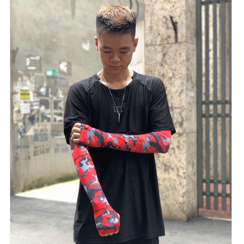 Găng Tay Dài Chống Nắng Nam Nữ Hicool Có Xỏ Ngón Chống Tia UV Mùa Hè Co Dãn Tốt