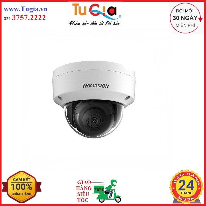 Camera IP Dome 2.0 Megapixel Hikvision DS-2CD2123G0-I Full HD 1080P - Hàng Chính Hãng