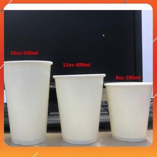 [FreeShip – Ly Giấy]  Combo 100 Ly Giấy 1 Lớp 16OZ 500ML |Kleur Paper Cup