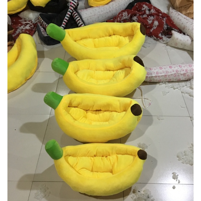 Nệm chuối cho chó mèo / giường ổ đệm cho chó mèo êm mịn hàng chất lượng tốt