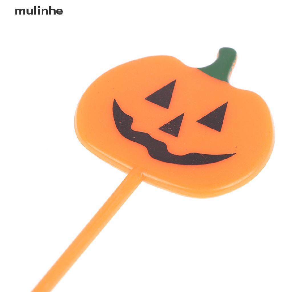 Set 10 Nĩa Ăn Tráng Miệng Họa Tiết Halloween Hoạt Hình Cho Bé