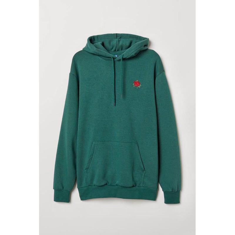 Áo Hoodie Hnm H & M Lil Rose Green