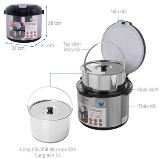 Nồi Ủ Nhiệt 5 lít Comet CM7661 _ R