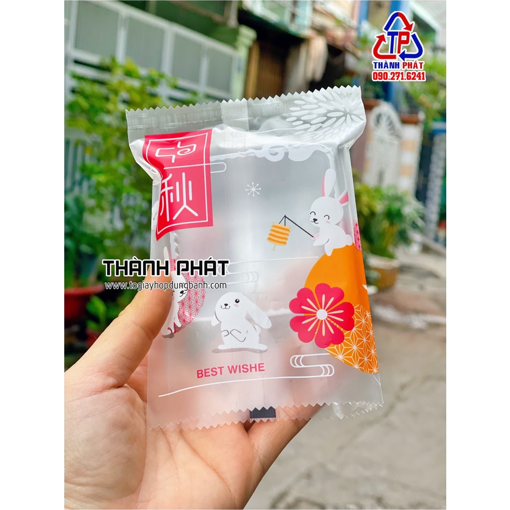 100 Khay 7cm kèm túi ép miệng đựng bánh trung thu 50g - 75g - Mẫu mới 2023