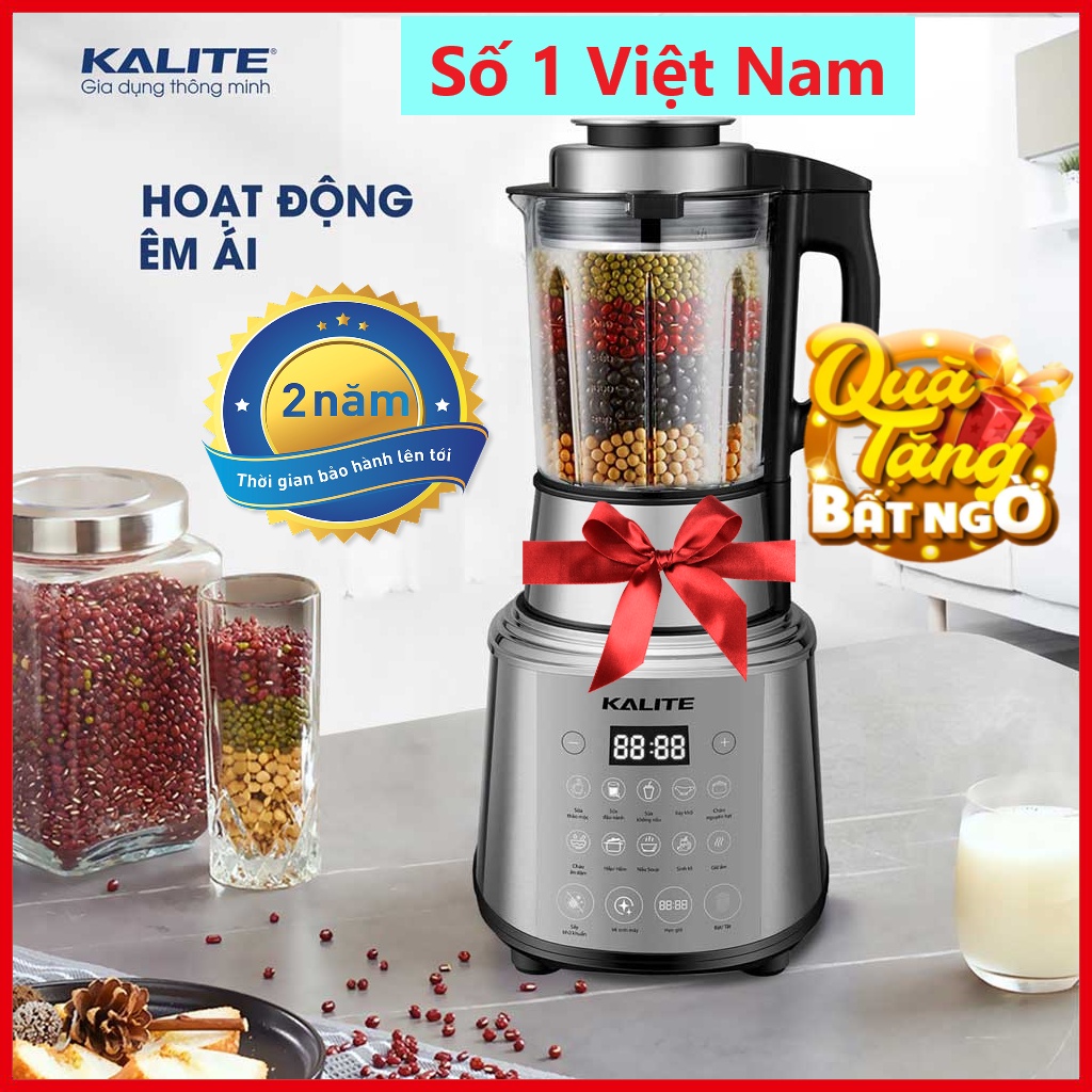 Máy Làm Sữa Hạt Máy Nấu Sữa Hạt Kalite KCB4741, Chức năng sấy khô khử khuẩn độc quyền tại Việt Nam, Bảo hành 02 năm