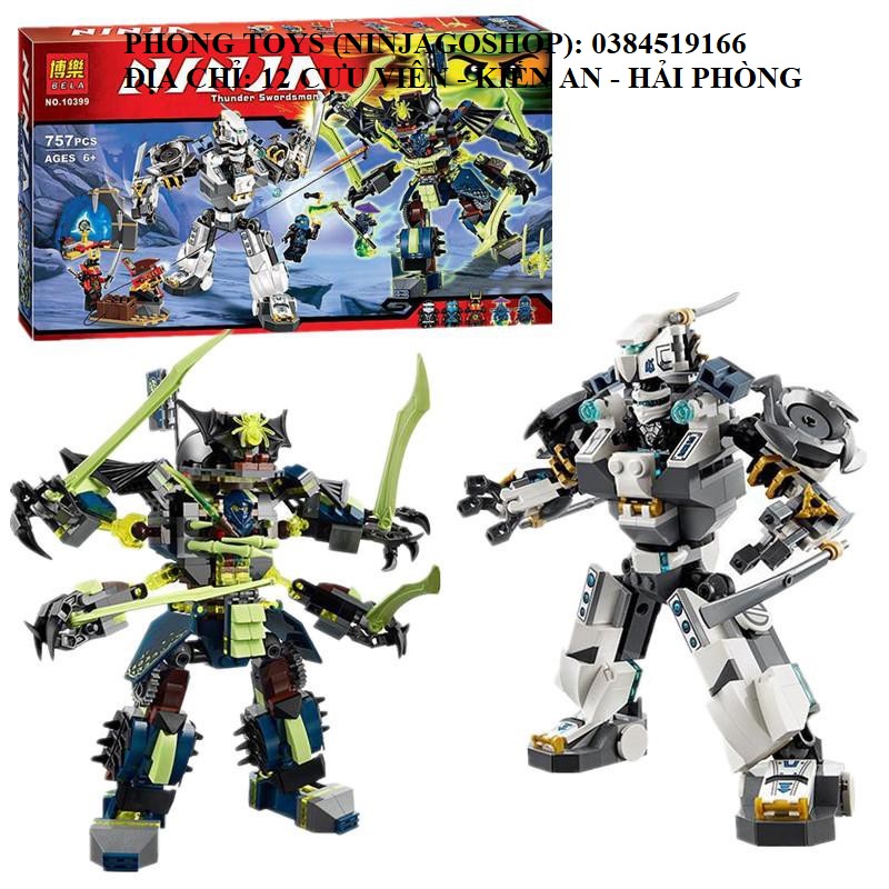 Lắp ráp xếp hình Bela 10399 LELE 79121 06019 NINJAGO MOVIE TITAN MECH BATTLE : TRẬN CHIẾN CÁC RÔ BỐT TITAN